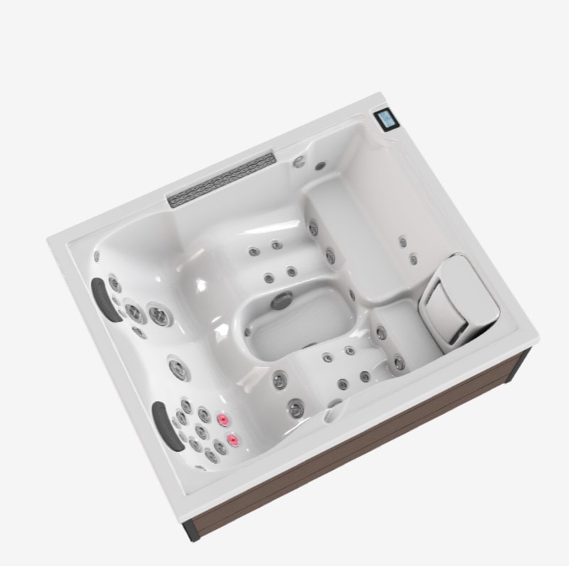 Pianta della spa J-404L con le sedute e la seduta lounge