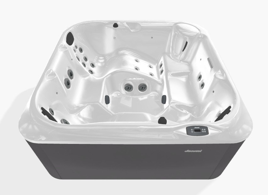 Spa Omnia con sei sedute ergonomiche, vista dall’alto
