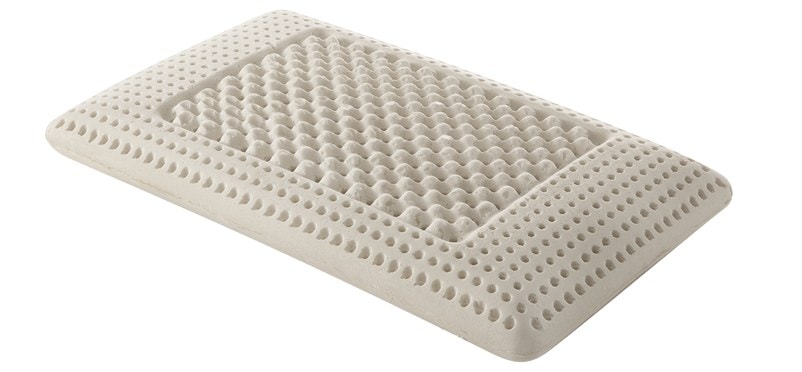 Guanciale in lattice color crema, con superficie a rilievo